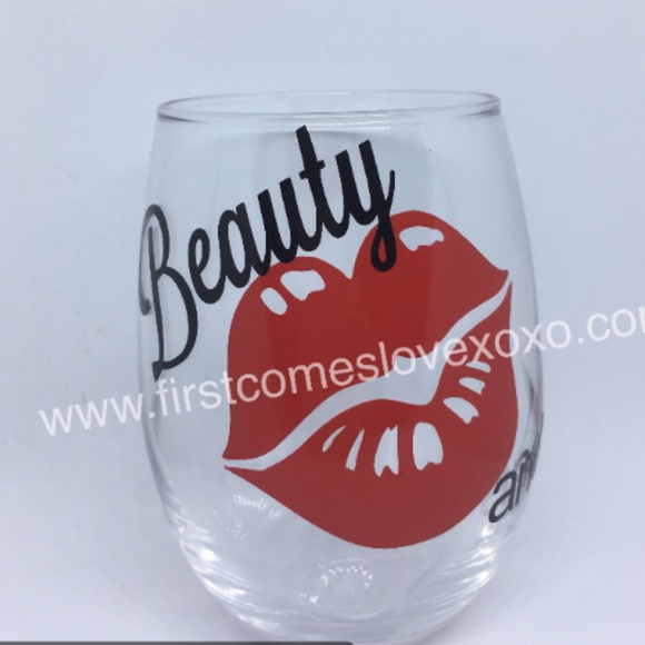 Beauty &the Beard Valentine - Wine Glass/Beer Mug - Picture 2 of 3